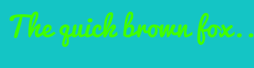 Image with Font Color 40FF00 and Background Color 14C5C5